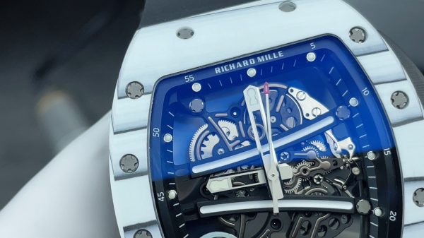 APS Factory Richard Mille RM061 White Ceramics Black Rubber Strap - 图片 4