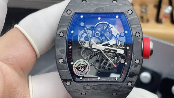 APS Factory Richard Mille RM055 Carbon Fiber Red Rubber Strap - 图片 2