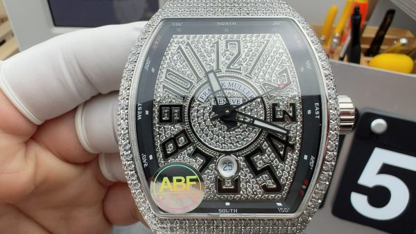 ABF Factory Franck Muller Vanguard V45 44mm Steel&Diamond Rubber Strap Black Dial - 图片 2