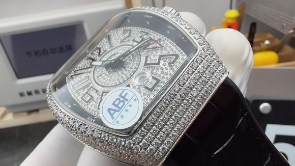 ABF Factory Franck Muller Vanguard V45 44mm Steel&Diamond Rubber Strap Black Dial - 图片 4