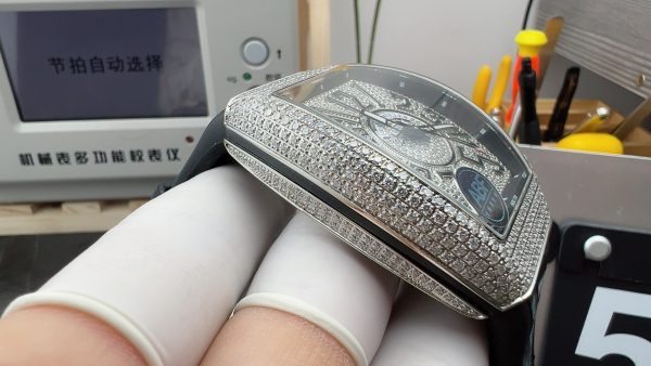 ABF Factory Franck Muller Vanguard V45 44mm Steel&Diamond Rubber Strap Black Dial - 图片 5