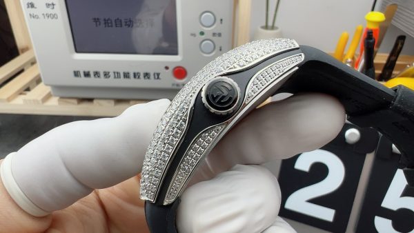 ABF Factory Franck Muller Vanguard V45 44mm Steel&Diamond Rubber Strap Black Dial - 图片 6