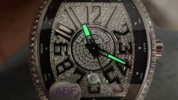 ABF Factory Franck Muller Vanguard V45 44mm Steel&Diamond Rubber Strap Black Dial - 图片 9