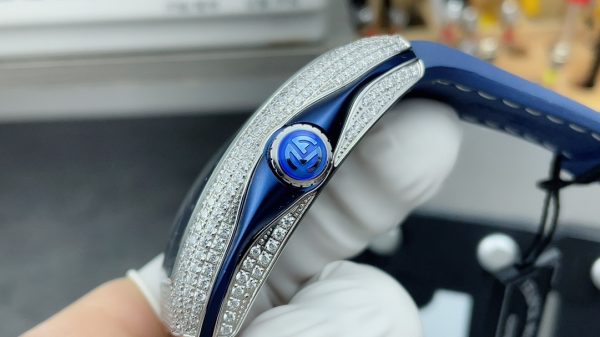 ABF Factory Franck Muller Vanguard V45 44mm Steel&Diamond Rubber Strap Blue Dial - 图片 5