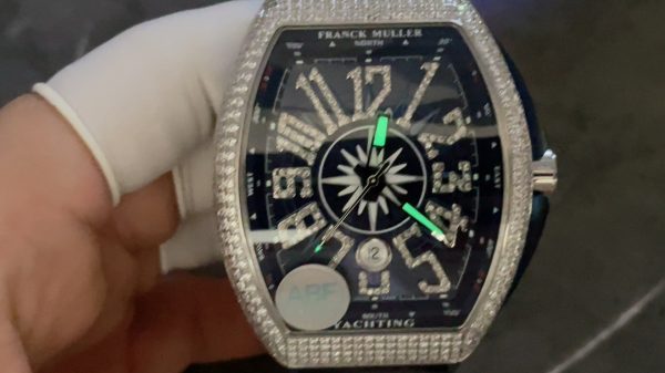 ABF Factory Franck Muller Vanguard V45 44mm Steel&Diamond Rubber Strap Blue Dial - 图片 9