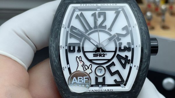 ABF Factory Franck Muller Vanguard V45 44mm Carbon fiber Rubber Strap White Dial - 图片 2