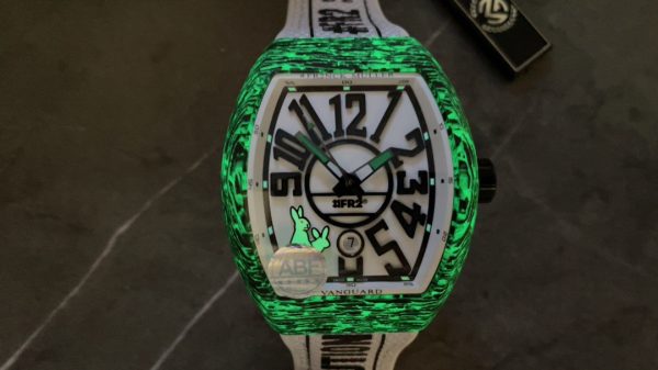 ABF Factory Franck Muller Vanguard V45 44mm Carbon fiber Rubber Strap White Dial - 图片 9