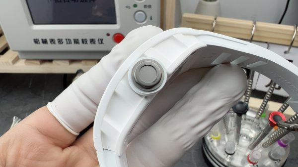 APS Factory Richard Mille RM055 White Ceramics White Rubber Strap - 图片 5