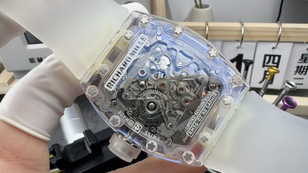 EUR Factory Richard Mille RM056 43mm Snow Glaze Rubber Strap - 图片 7