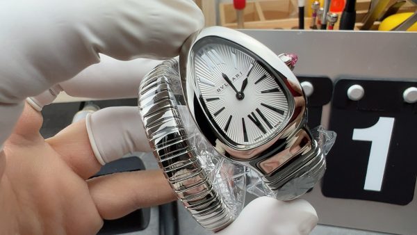 BV Factory Bvlgari Serpenti 101817 Steel Roman Numerals White (solid) Dial