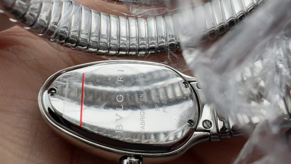 BV Factory Bvlgari Serpenti 101910 Steel Roman Numerals Silver (solid) Dial - 图片 5