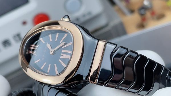 BV Factory Bvlgari Serpenti 102735 Steel Roman Numerals Black (solid) Dial - 图片 7