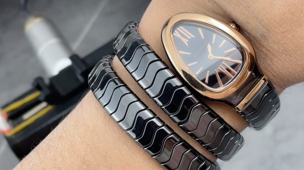 BV Factory Bvlgari Serpenti 102735 Steel Roman Numerals Black (solid) Dial - 图片 9